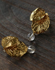 Vintage Crystal Leaf Drop Earrings