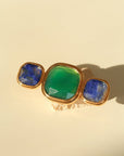 Vintage Geometric Natural Stone Brooch - floysun