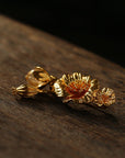 Vintage Gold Poppy Crystal Brooch - floysun