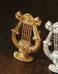 Vintage Harp Metal Brooch - floysun
