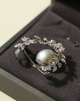 Wheat Spike Gray Mabe Pearl Brooch - floysun